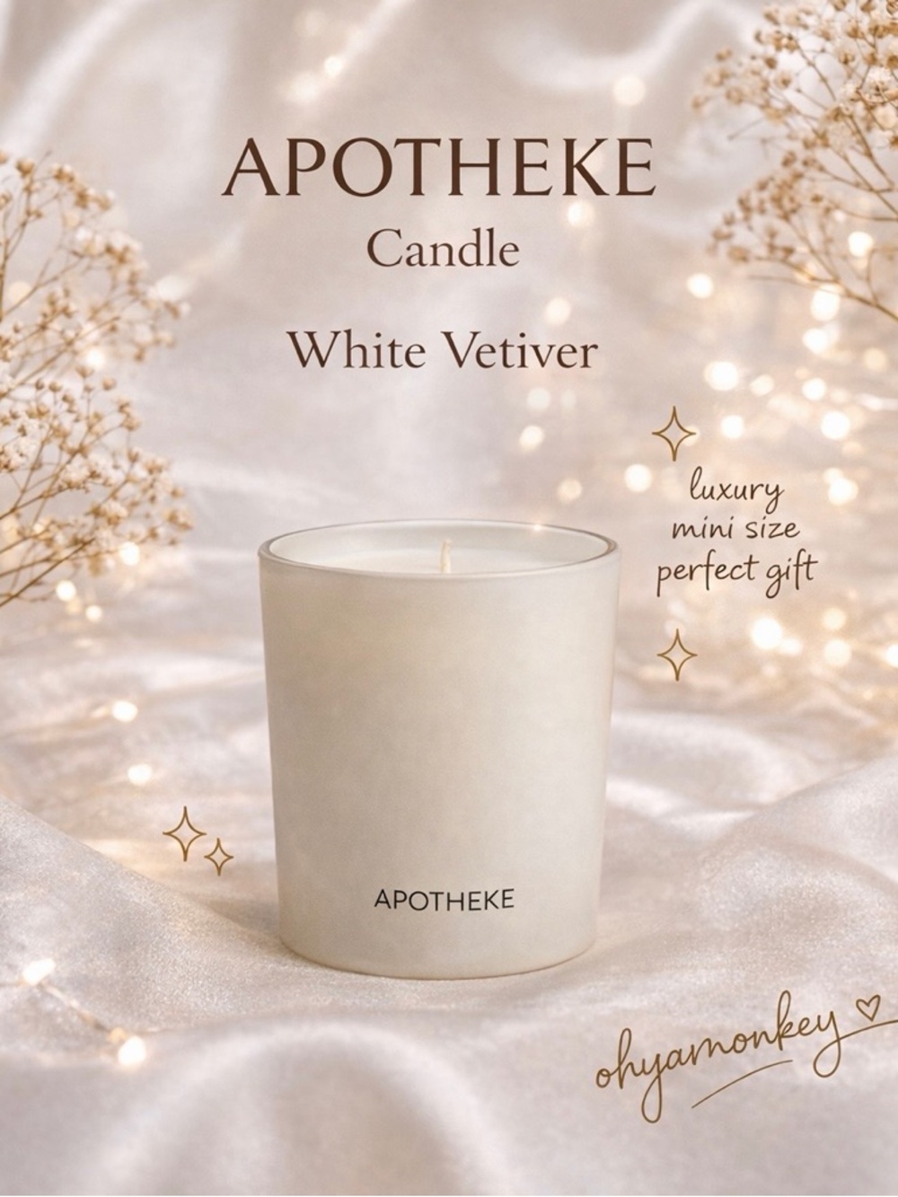 APOTHEKE White Vetiver Votive Candle Travel Size (57g / 2 oz)